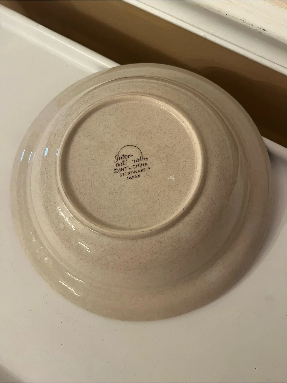 International Heartland Stoneware Serving Bowl with Country Cottage Scene
